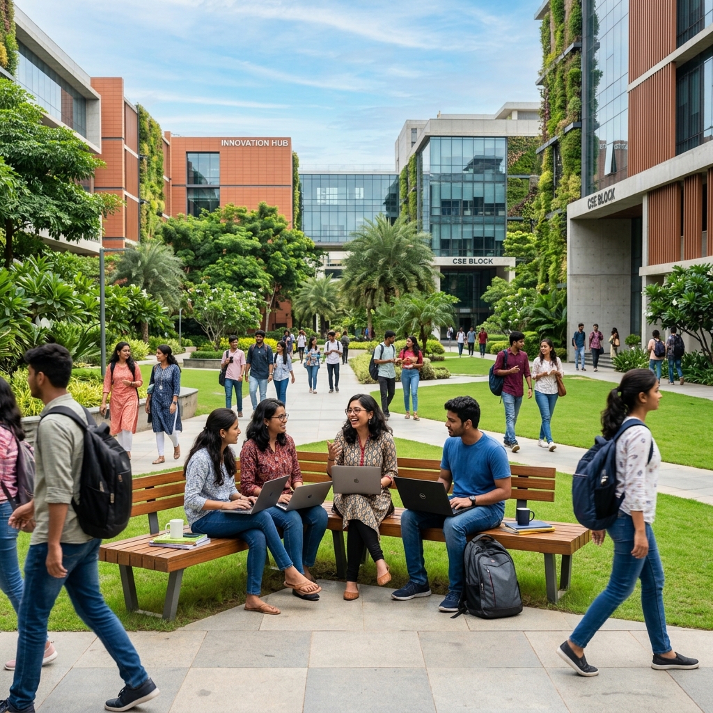 University students collaborating on real projects